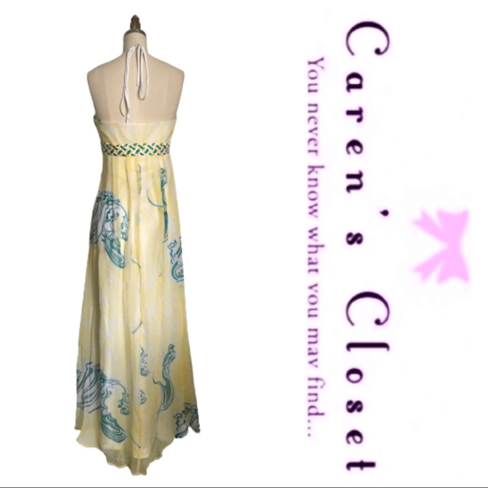 NWOT Laundry Silk Print Halter Maxi Dress. - Picture 3 of 7